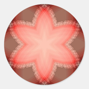 Oranje Trip-Sticker Ronde Sticker