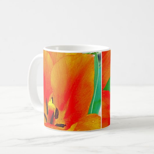 Oranje Tulip Koffiemok (Voorkant links)