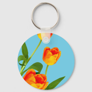 Oranje Tulip Sleutelhanger