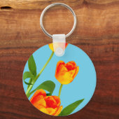 Oranje Tulip Sleutelhanger (Voorkant)