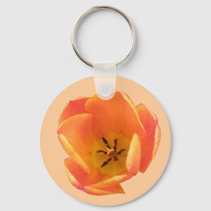 Oranje Tulip Sleutelhanger