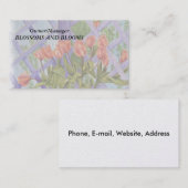 ORANJE TULIPS  VISITEKAARTJES (Voorkant / Achterkant)