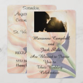 ORANJE TULIPS  WEDDINVITATIE KAART (Voorkant / Achterkant)