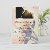 ORANJE TULIPS  WEDDINVITATIE KAART (Staand voorkant)