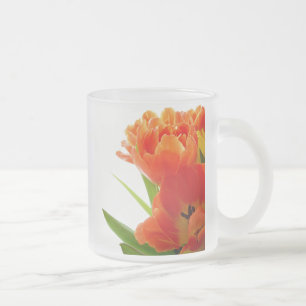 Oranje Tulpen, gevriesdroogd glas, Mok