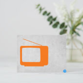 Oranje tv briefkaart (Staand voorkant)