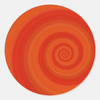 Oranje Twist Ronde Sticker