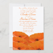 Oranje uitnodiging tot het huwelijk (Voorkant)