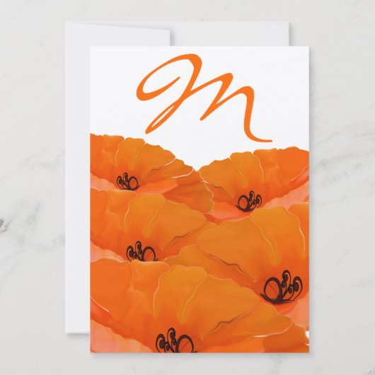 Oranje uitnodiging tot het huwelijk (Achterkant)