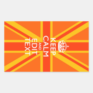 Oranje Unievaartuig Britse vlag Swag Rechthoekige Sticker
