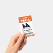 Oranje Uw Logo Bar Code Pers ID Badge (Handheld)