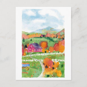 Oranje velden briefkaart