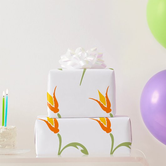 Oranje ventilator cadeaupapier