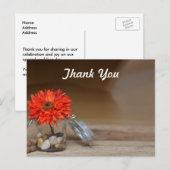 Oranje ventilator in Mason Jar Hartelijk dank Briefkaart (Voorkant / Achterkant)