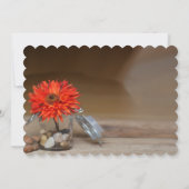 Oranje ventilator in Mason Jar Save the Date Kaart (Achterkant)