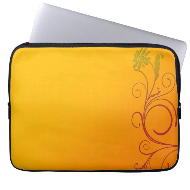 Oranje ventilator laptop sleeve (Voorkant)