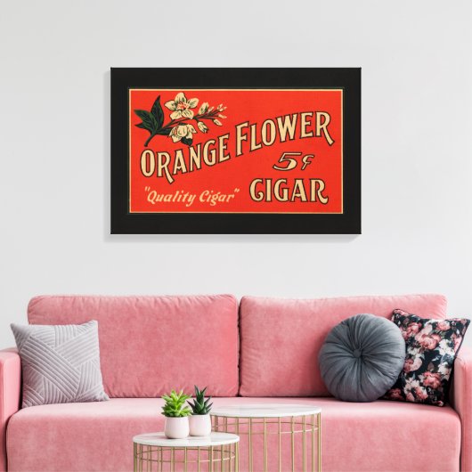 Oranje ventilator  signaaldoos canvas afdruk (Insitu (Woonkamer))