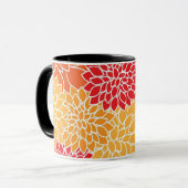 Oranje ventilatorpatroon mok (Voorkant links)