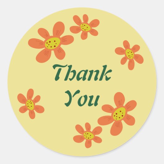 Oranje ventilatorSticker Ronde Sticker (Voorkant)