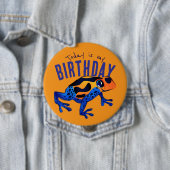 Oranje verjaardagskikker Button (In situ)