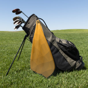 Oranje verloop geometrisch mesh patroon golfhanddoek