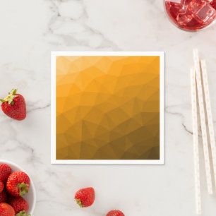 Oranje verloop geometrisch mesh patroon servet