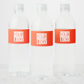 oranje verloop logo toevoegen waterfles etiket (Flessen)