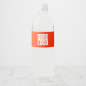 oranje verloop voeg logo toe waterfles etiket (Voorkant)