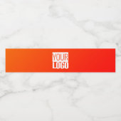 oranje verloop voeg logo toe waterfles etiket (Enkel label)