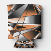 Oranje verloopkleur vulling mechanisch ontwerp blikjeskoeler (Achterkant)