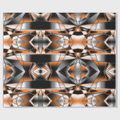 Oranje verloopkleur vulling mechanisch ontwerp cadeaupapier (Vlak)