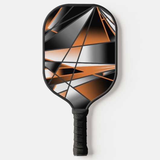 Oranje verloopkleur vulling mechanisch ontwerp pickleball paddle (Voorkant)