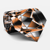 Oranje verloopkleur vulling mechanisch ontwerp stropdas (Opgerold)