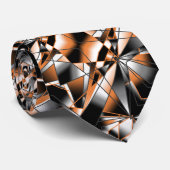 Oranje verloopkleur vulling mechanisch ontwerp stropdas (Opgerold)