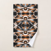 Oranje verloopkleur vulling mechanische tekening bad handdoek (Handdoek)