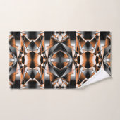 Oranje verloopkleur vulling mechanische tekening bad handdoek (Handdoek)
