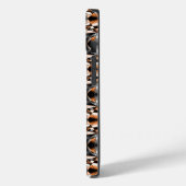 Oranje verloopkleur vulling mechanische tekening Case-Mate iPhone case (Achterkant / Links)