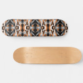 Oranje verloopkleur vulling mechanische tekening skateboard (Horizontaal)
