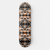 Oranje verloopkleur vulling mechanische tekening skateboard (Voorkant)