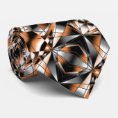 Oranje verloopkleur vulling mechanische tekening stropdas (Opgerold)