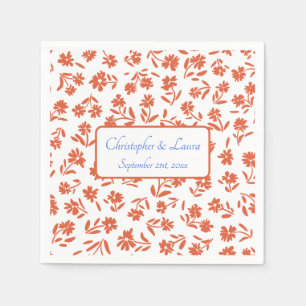 Oranje Verona Sunset Floral Wedding Servet