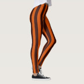 Oranje verticale strepen decor aan leggings (Rechts)