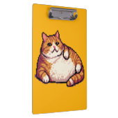 Oranje vet kat meme pixel art klembord (Rechts)