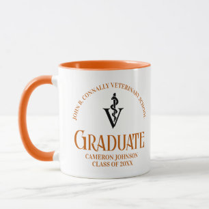 Oranje Veterinaire School Afstuderen Custom Mok