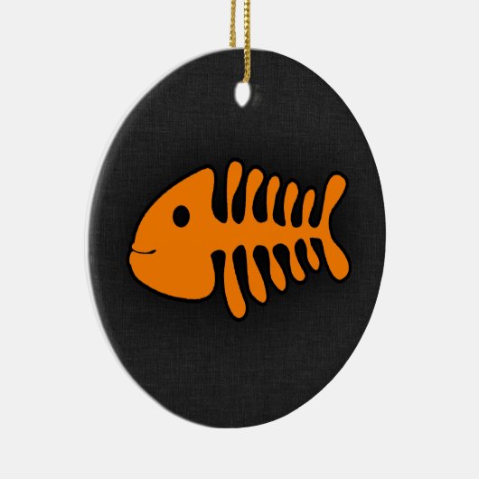 Oranje vis Botten Keramisch Ornament (Rechts)