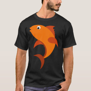 Oranje vis t-shirt