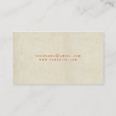 Oranje   Visitekaartje (Achterkant)