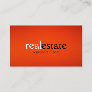 Oranje Visitekaartje van de Real Estate Agent