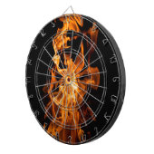Oranje vlam dartbord (Voorkant Rechts)