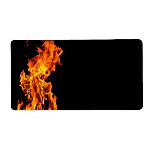 Oranje vlam etiket (Voorkant)